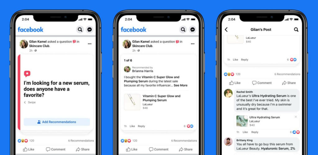 Facebook lance une boutique en ligne dans les groupes