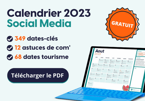 Calendrier social media tourisme 2023