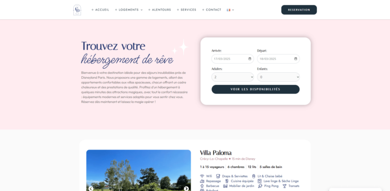 CasaDream.fr - Création de Fabian Broussoux - Site internet pour hébergeurs