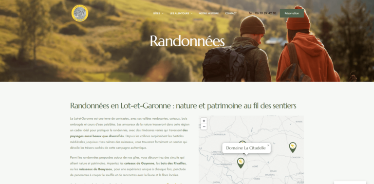 Création de site Internet pour hébergeurs - Domaine La Citadelle