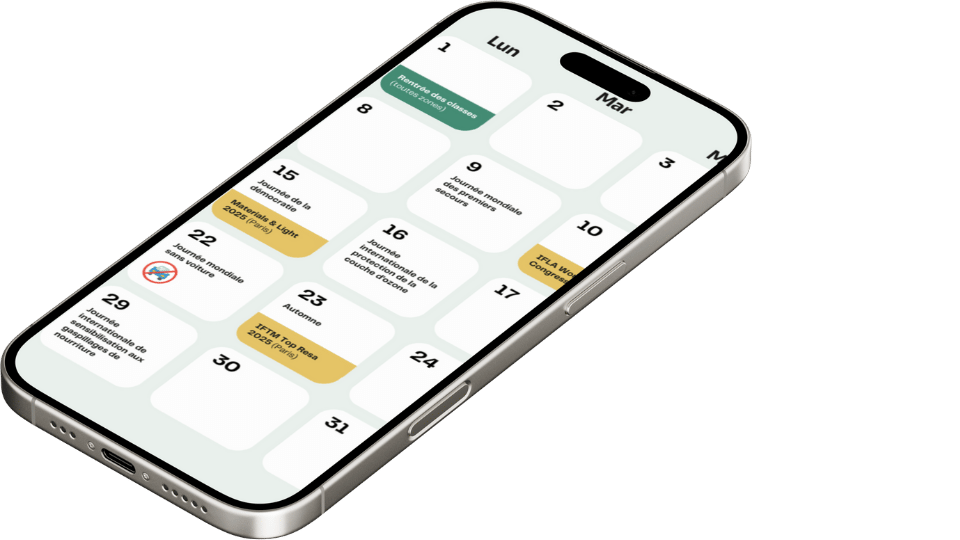 Calendrier tourisme hébergement 2025
