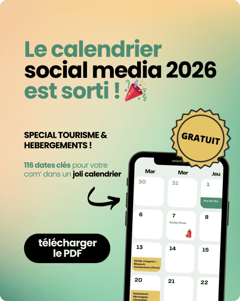 popu calendrier social media 2026 tourisme